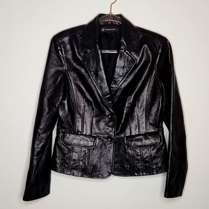 INC Vintage Y2K Genuine Leather Coar Jacket